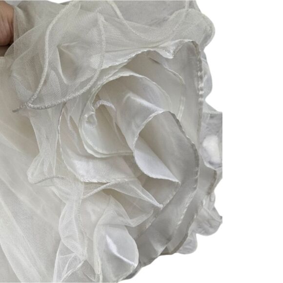 Rare Editions Baby Girl Formal Dress Purple Embroidered Frilly Mesh Tulle Ruffle - Picture 9 of 12